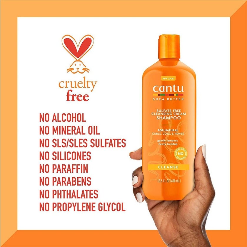 Cantu Natural Hair Sulfate Free Cleansing Cream Shampoo With Shea Butter 400ml