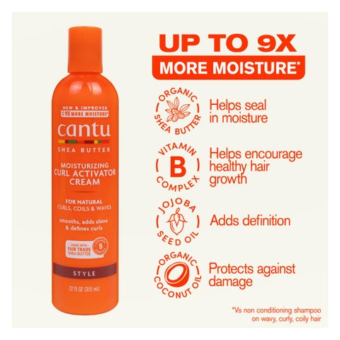 Cantu Natural Hair Moisturizing Curl Activator Cream With Shea Butter 355ml