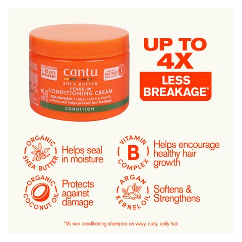 Cantu Natural Hair Leave-In Conditioning Cream With Shea Butter 340g