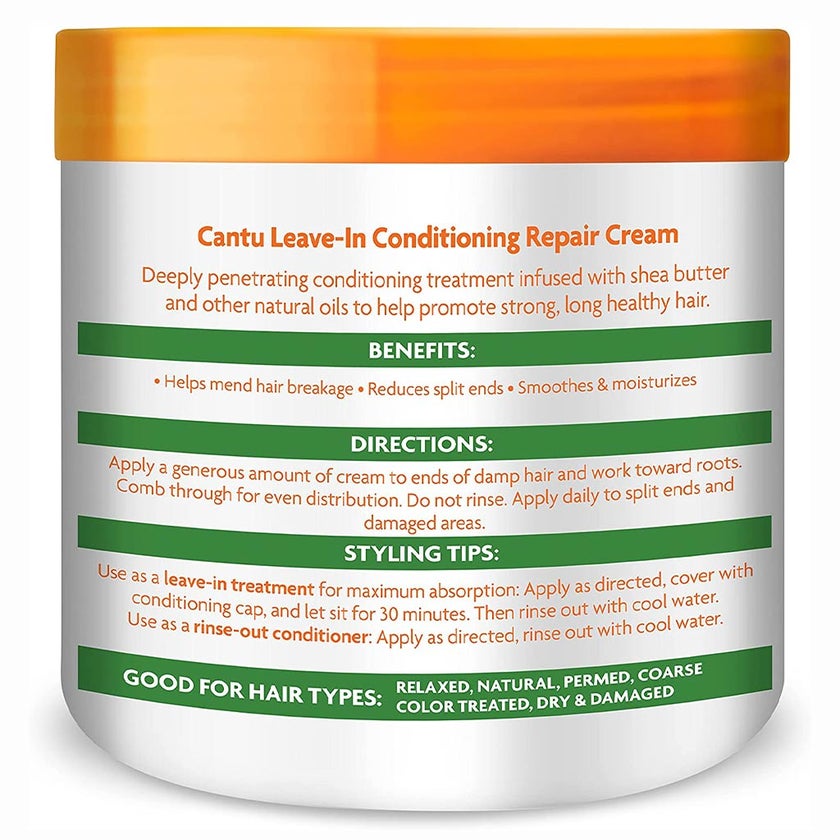 Cantu Shea Butter Leave-In Conditioning Repair Cream For Damaged Hair 453g