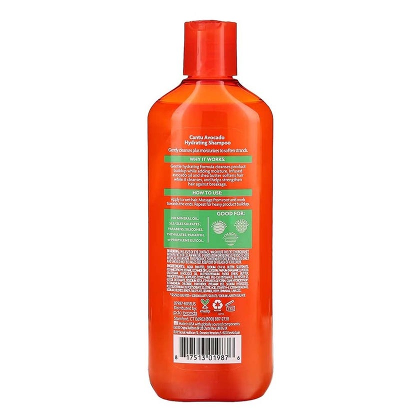 Cantu Avocado Oil & Shea Butter Hydrating Shampoo For Dry & Brittle Hair 400ml