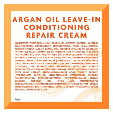 Cantu Argan Oil Leave-In Conditioning Repair Cream For Damaged Hair 453g