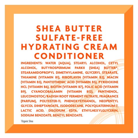 Cantu Shea Butter Sulfate & Paraben Free Hydrating Cream Conditioner For Natural Curls, Coils & Waves 709g