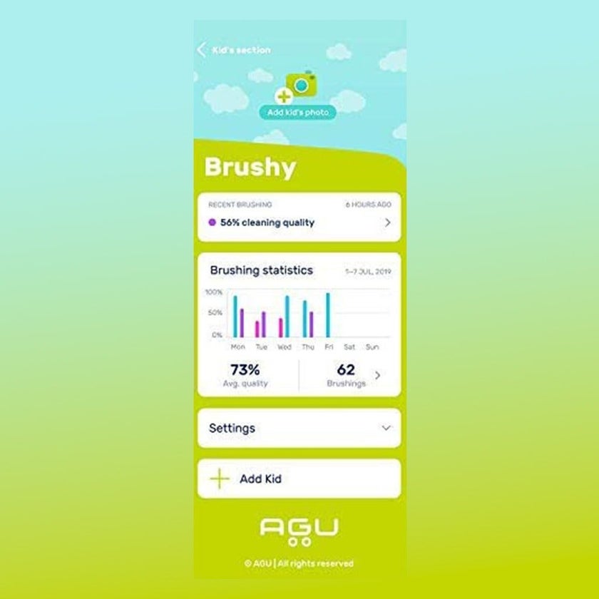 Agu Baby Smart Kids Toothbrush White 97178