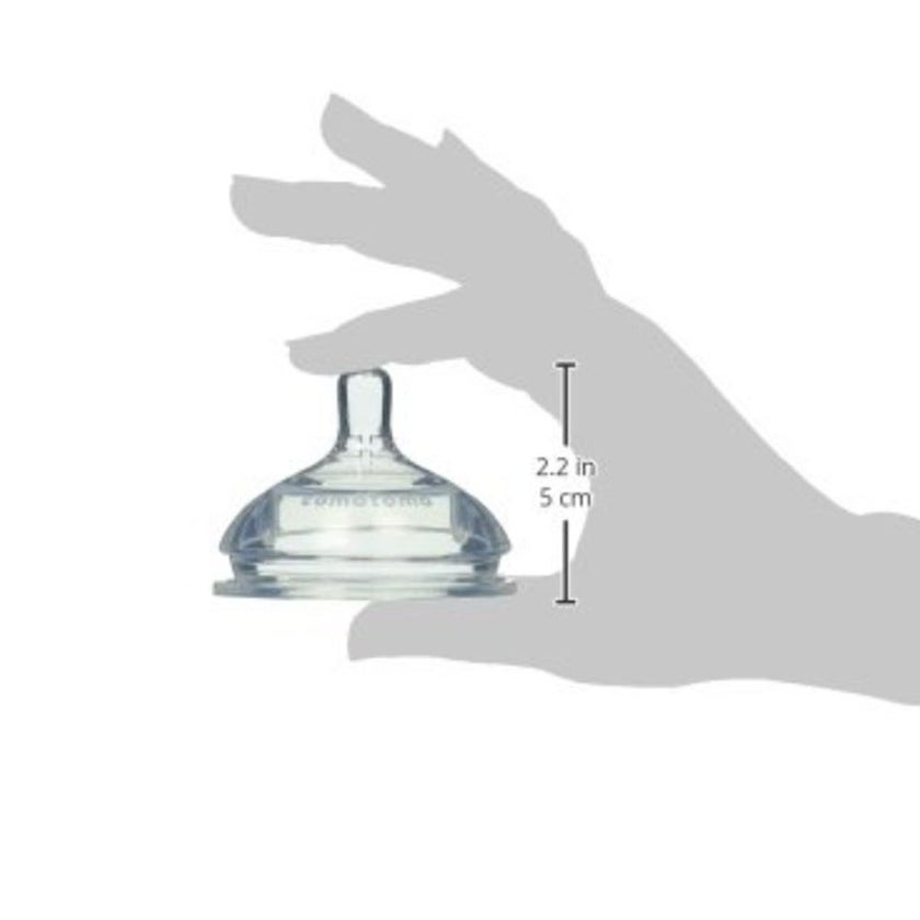 Comotomo Natural Teat Silicone Nipple Slow Flow, Pack of 2's
