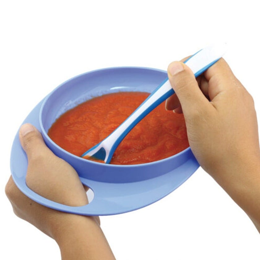 Nuvita Easy Eating Weaning Bowls For Baby - Blue, Pack of 2's