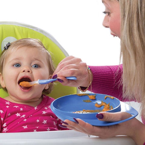 Nuvita Easy Eating Smart Dish For Baby - Blue, Pack of 2's