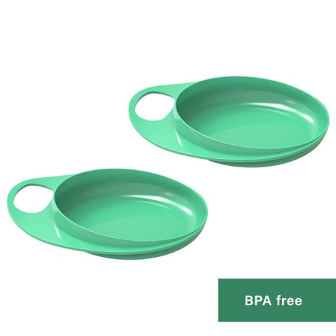 Nuvita Easy Eating Smart Bowl, Green - 2 Bowls