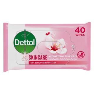 Dettol Skincare Antibacterial Skin Wipes, Pack of 40's