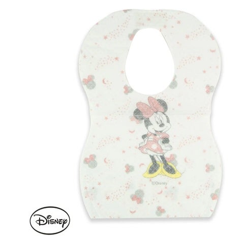 Disney Minnie Mouse Leak Proof Disposable Baby Bibs Assorted, Pack of 8's