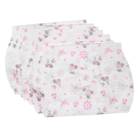 Disney Minnie Mouse Leak Proof Disposable Baby Bibs Assorted, Pack of 8's