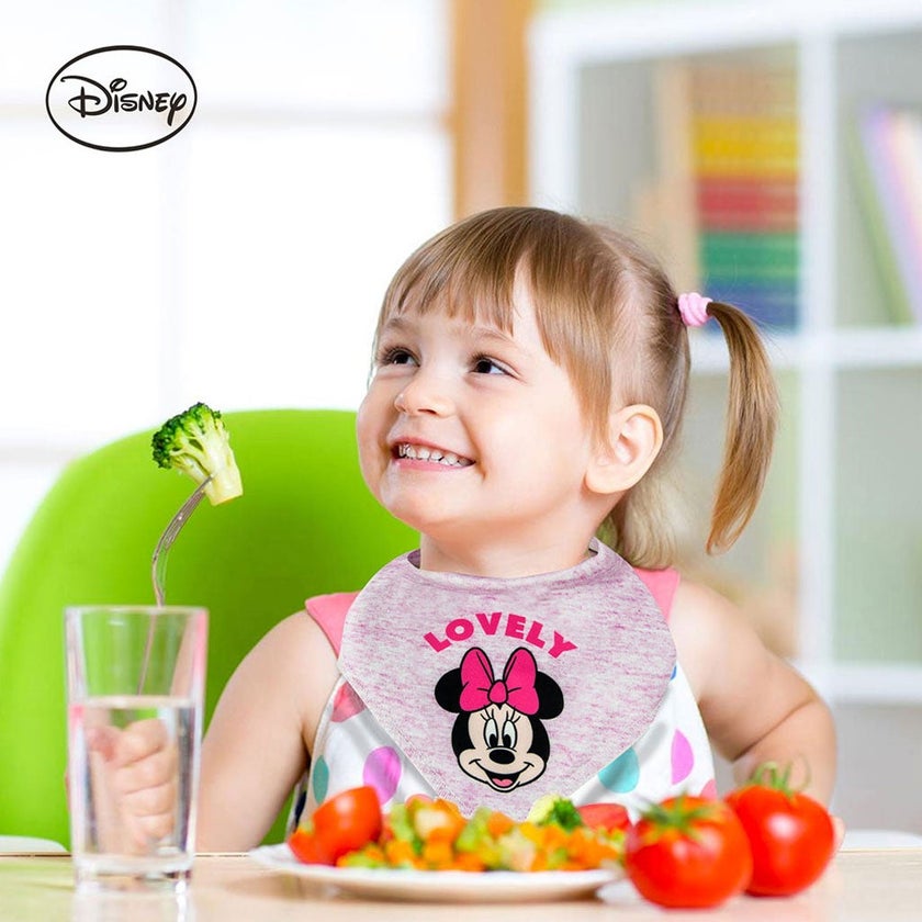 Disney Minnie Mouse Bandana Bib For Baby, Pack of 3's - TRHA15986B