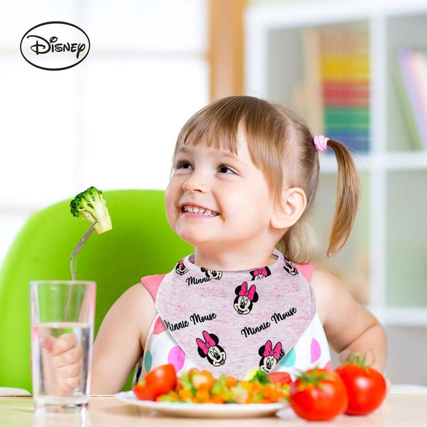 Disney Minnie Mouse Bandana Bib For Baby, Pack of 3's - TRHA15986B