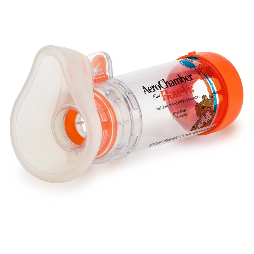 AeroChamber Plus Flow-Vu Anti-static Valved Holding Chamber - Child Mask, Small
