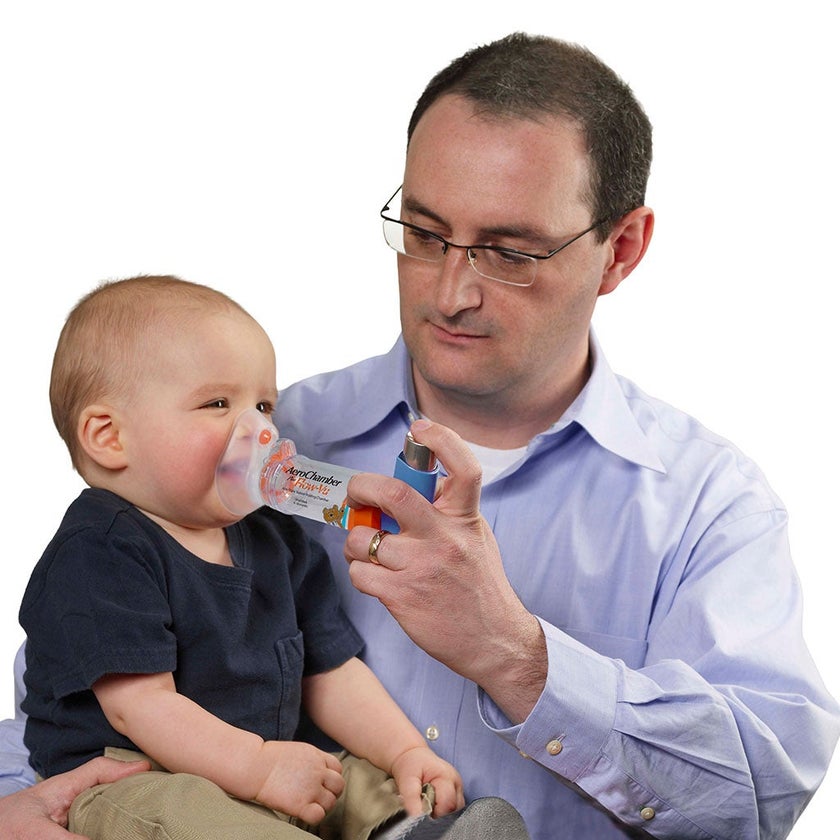 AeroChamber Plus Flow-Vu Anti-static Valved Holding Chamber - Child Mask, Small