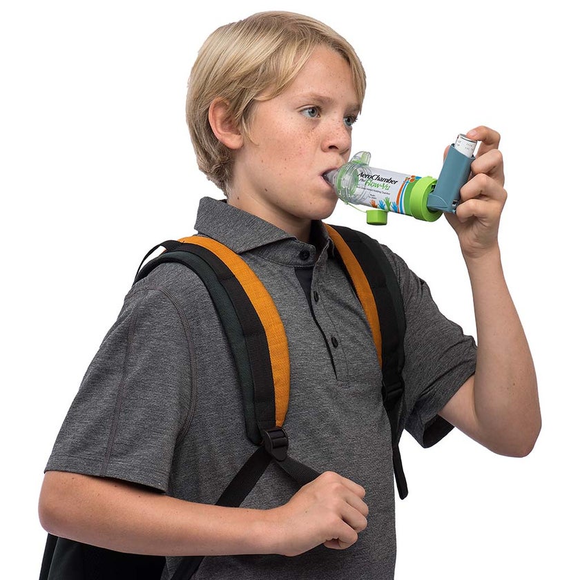 AeroChamber Plus Flow-Vu Anti-static Valved Holding Chamber With Mouthpiece For Youth