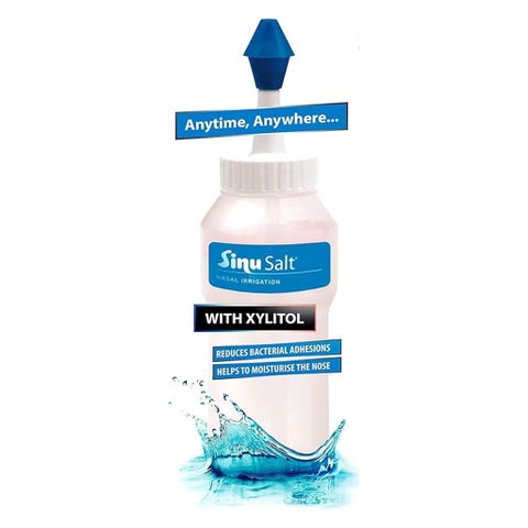 Sinusalt Nasal Irrigation Device & Salt + Xylitol 26 Dosed Sachets For Nasal Cleaning