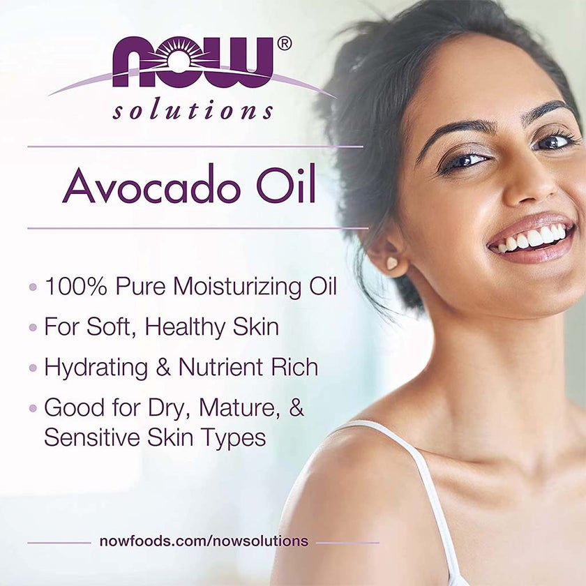 Now Solutions Avocado Oil 100% Pure Moisturizing Oil For Soft, Healthy Skin 473ml