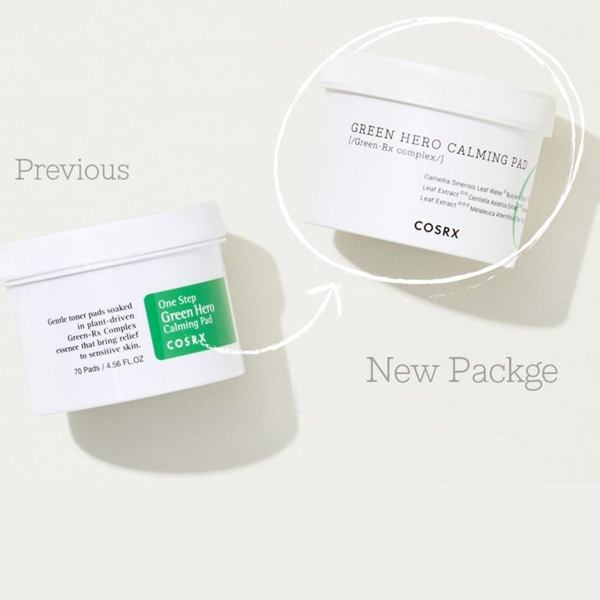 Cosrx One Step Green Hero Calming Pads, Pack of 70's