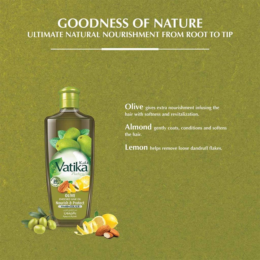 Dabur Vatika Naturals Olive Enriched Protect And Nourish Hair Oil 300ml