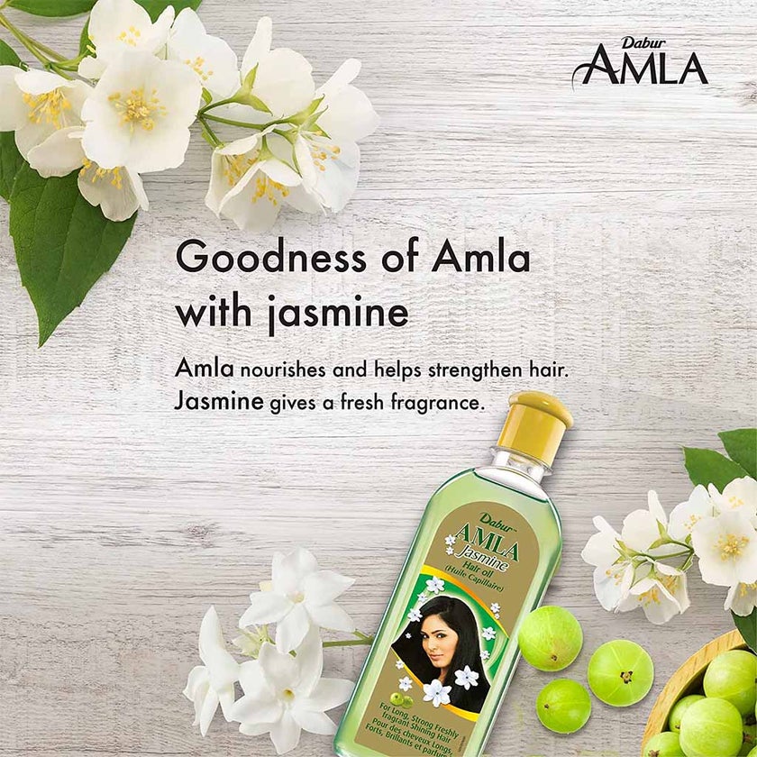 Dabur Amla Jasmine Hair Oil For Long, Strong, Fragrant & Shiny Hair 300ml