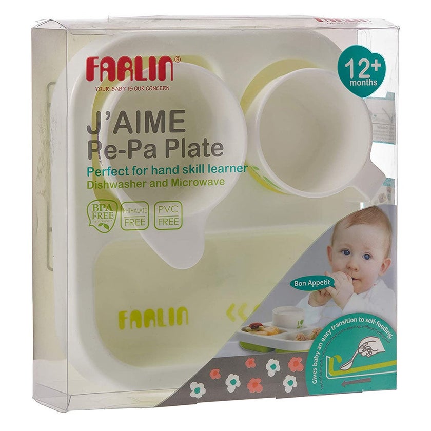 Farlin J'Aime Pe-Pa Plate For 12 Months+ Baby, Pack of 3 Pieces