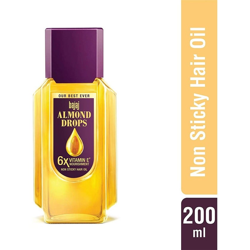 Bajaj Almond Drops Non Sticky Hair Oil For Reduced Hair Fall 200ml