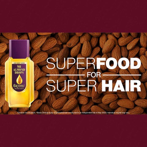 Bajaj Almond Drops Non Sticky Hair Oil For Reduced Hair Fall 300ml