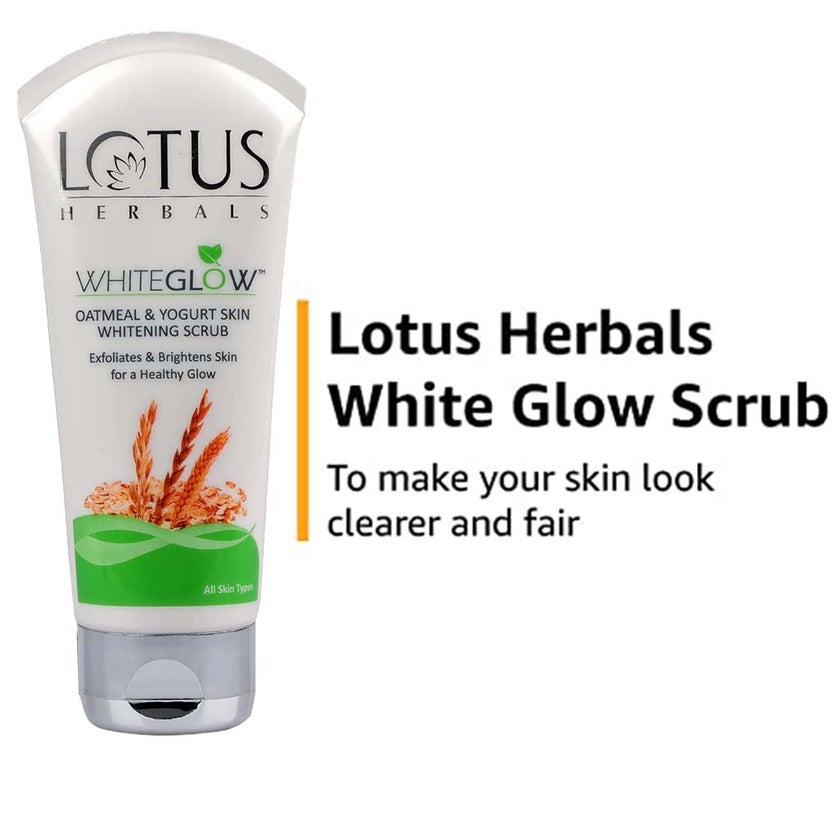 Lotus Herbals Whiteglow Oatmeal & Yogurt Skin Brightening Face Scrub 100g