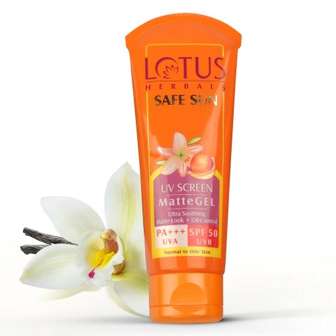 لوتس هيربالز سيف صن للأشعة فوق البنفسجية زيت مهدئ للغاية جل مات للتحكم SPF 50 PA +++ واقي من الشمس للوجه للبشرة العادية إلى الدهنية 100 جرام