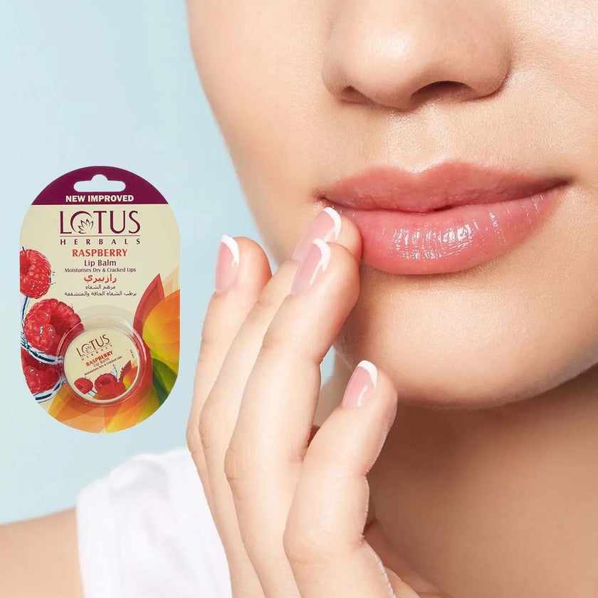 Lotus Herbals Raspberry Lip Balm For Dry And Cracked Lips 5g