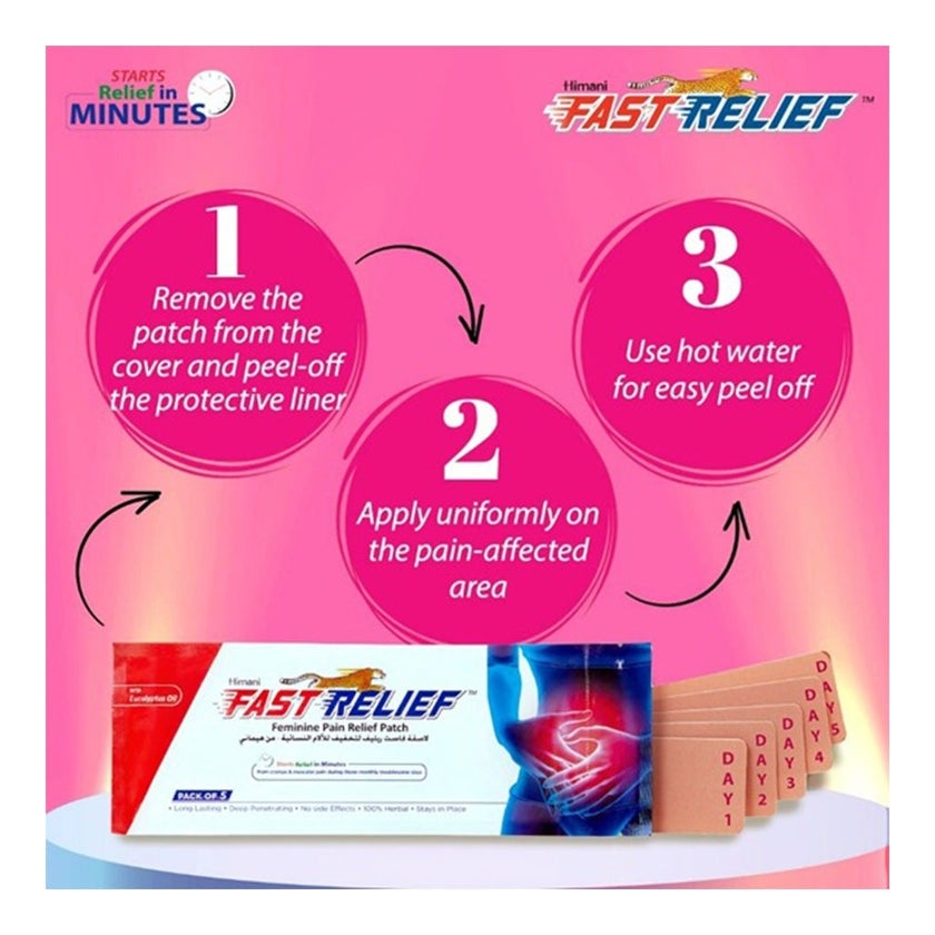 Himani Fast Relief Feminine Menstrual Pain Relief Patch, Pack of 5's