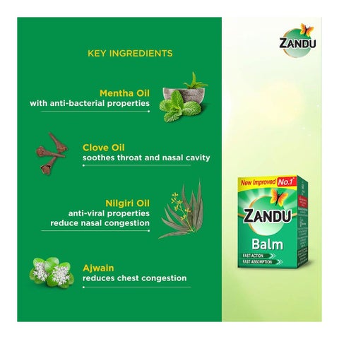 Zandu Balm For Headache, Cold & Body Ache 25ml