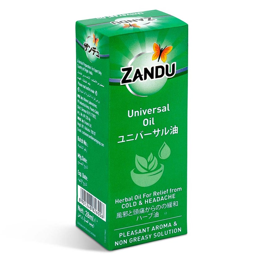 Zandu Pain Relief Universal Oil For Head Ache and Cold 28ml