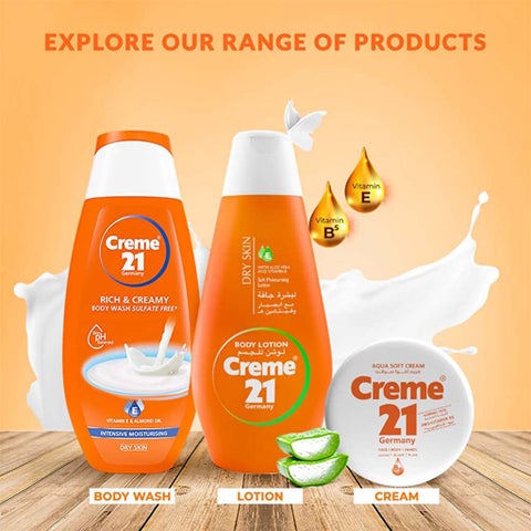 Creme 21 Intensive Moisturizing Rich & Creamy Sulfate-Free Body Wash For Dry Skin 250ml