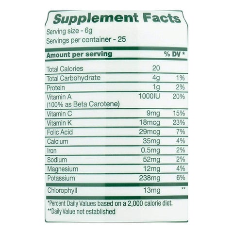 Green Foods Nature's Finest Green Magma Organic & Raw Barley Grass Juice Powder 150g