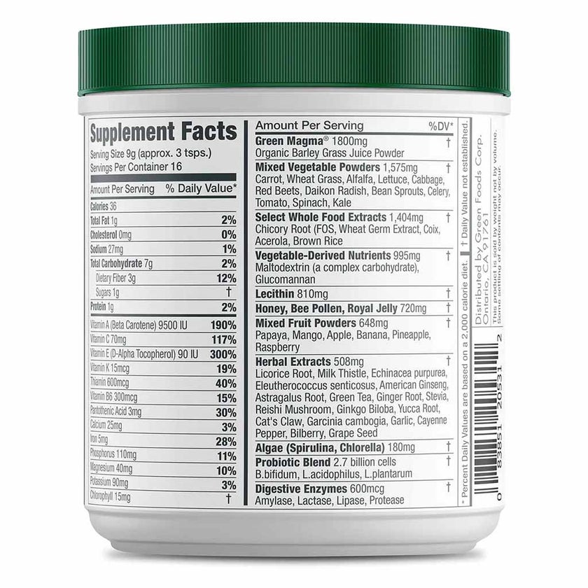 Green Foods All Natural Magma Plus Energizing Superfood Drink Powder 150g