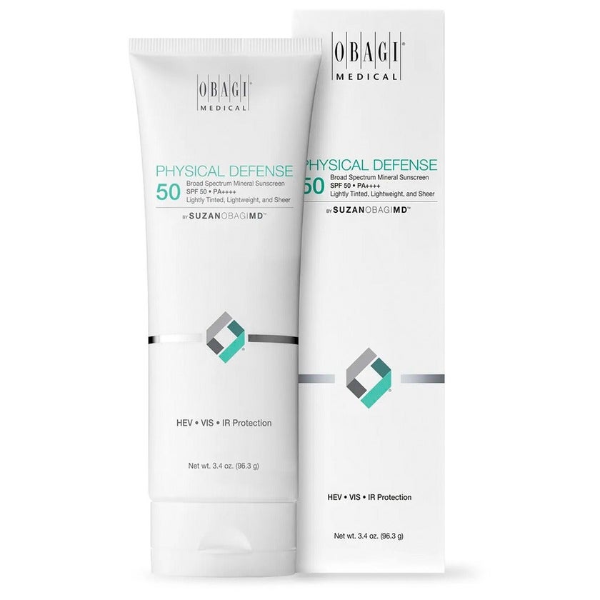 Obagi Medical Physical Defense SPF50 PA++++ Broad Spectrum Mineral Sunscreen Cream Tinted 96.3g