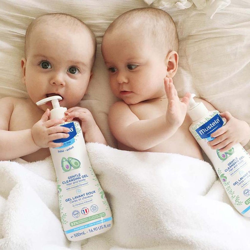 Mustela Baby Gentle Cleansing Gel, Hair & Body Wash For Normal Skin, Promo Pack of 2's