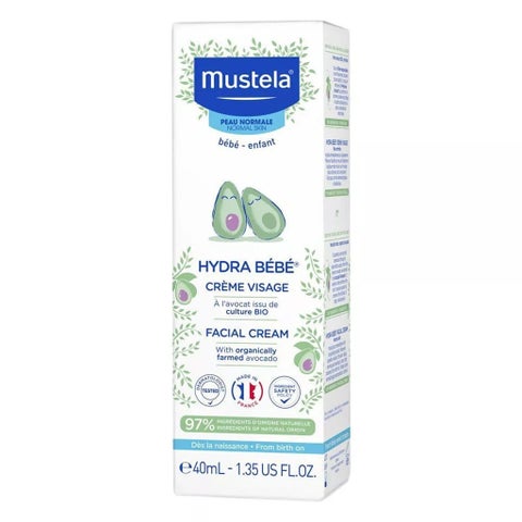 Mustela Baby Hydra Bebe Facial Cream, Normal Skin - 40ml x 2