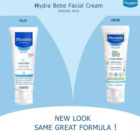 Mustela Baby Hydra Bebe Facial Cream, Normal Skin - 40ml x 2