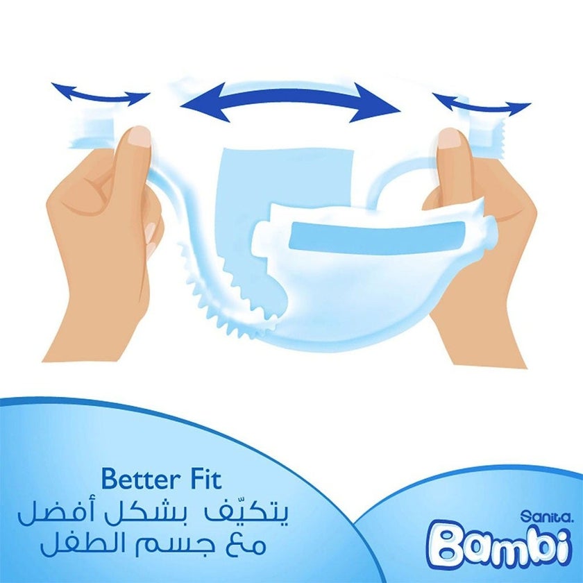 Sanita Bambi Tom And Jerry Baby Diapers, Size 5, X-Large For 12-22 Kg Baby, Super Pack of 108's