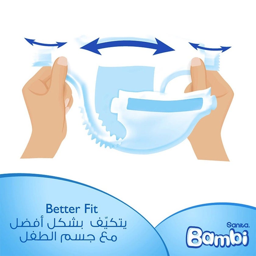 Sanita Bambi Tom And Jerry Baby Diapers, Size 4+, Large, For 10-18kg Baby, Jumbo Pack of 58's