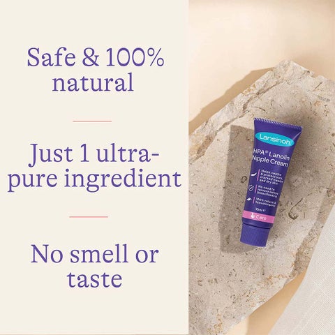 Lansinoh 100% HPA Lanolin Nipple Cream For Sore Nipples & Dry Cracked Skin 10ml