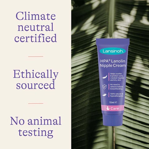 Lansinoh 100% HPA Lanolin Nipple Cream For Sore Nipples & Dry Cracked Skin 10ml