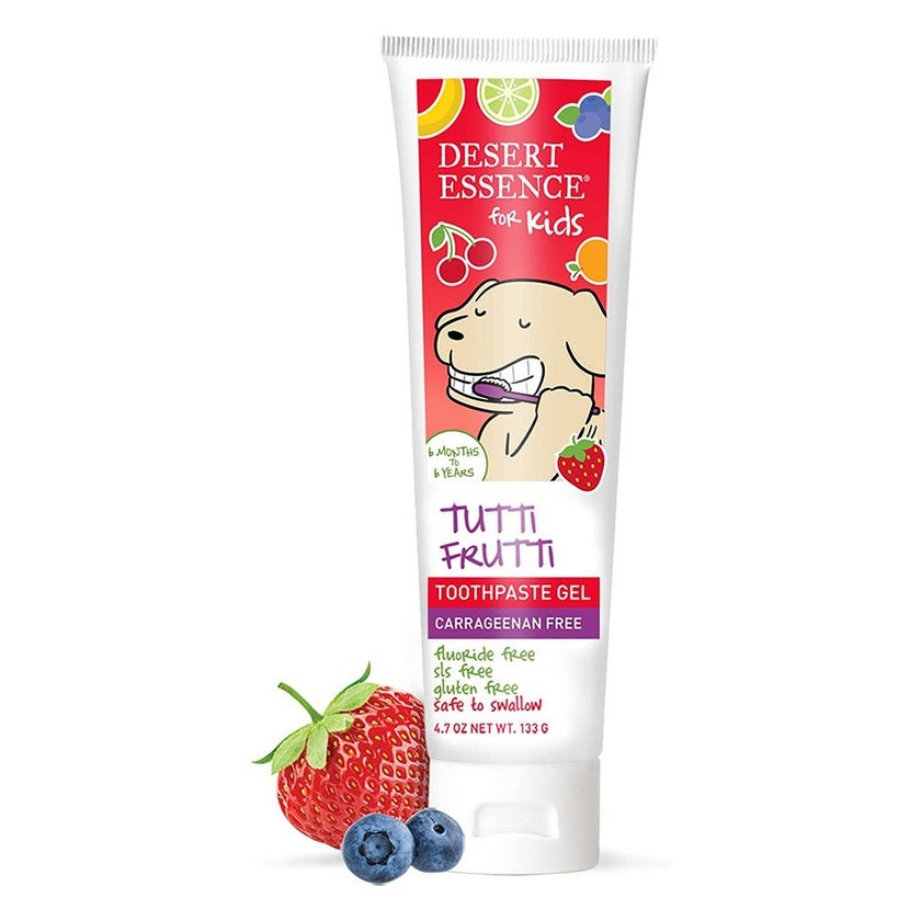 Desert Essence Tutti Frutti Fluoride-Free Kids Gel Toothpaste 133g