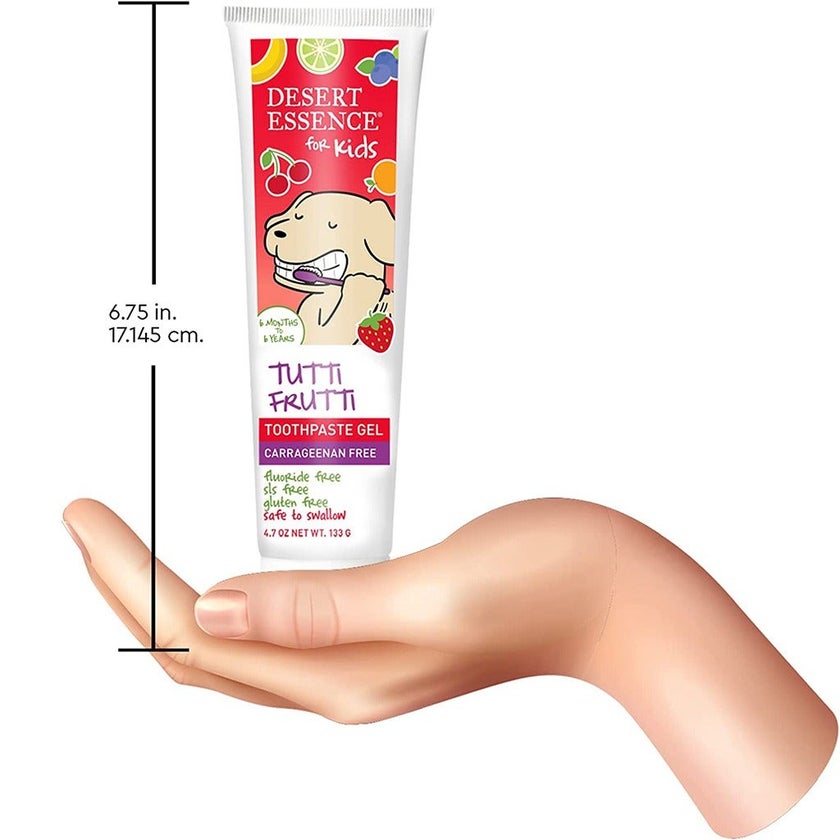 Desert Essence Tutti Frutti Fluoride-Free Kids Gel Toothpaste 133g