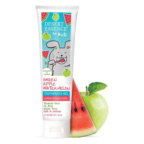 Desert Essence Green Apple & Watermelon Fluoride-Free Kids Toothpaste - 133g