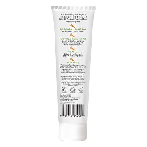 Desert Essence Green Apple & Watermelon Fluoride-Free Kids Toothpaste - 133g