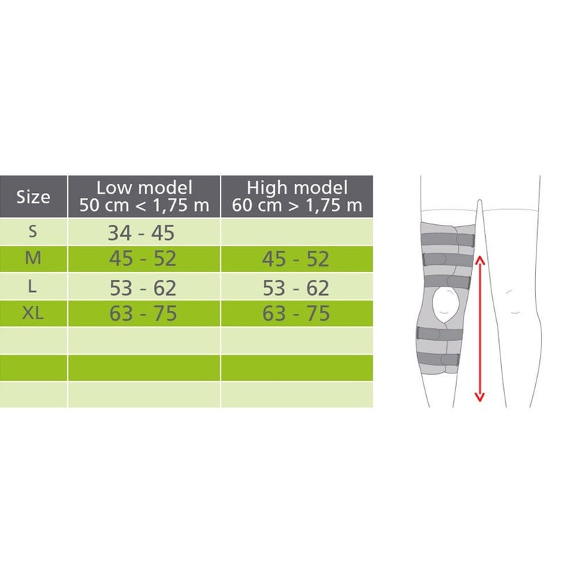 Thuasne Ligaflex Three Pannel Immo 0° Knee Immobilizer Small With Height 50cm